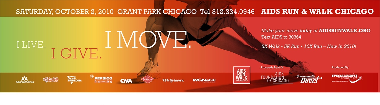 AIDS Run & Walk Chicago sign 1