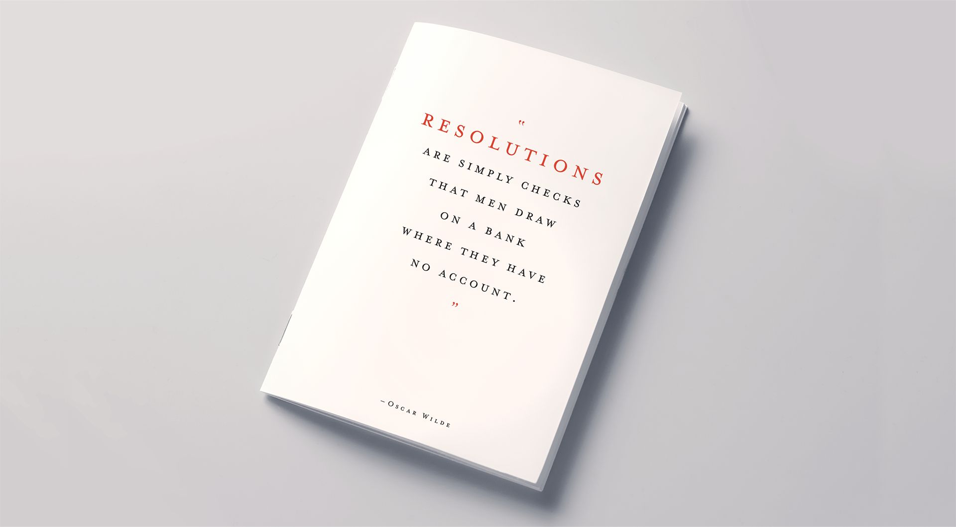 Resolutions book cover