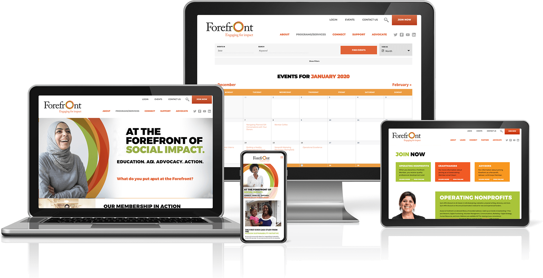 Forefront website on multiple devices